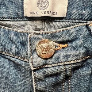 Versace Kids Straight Leg Blue Jeans